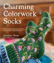 Load image into Gallery viewer, Charming Colorwork Socks - Charlotte Stone