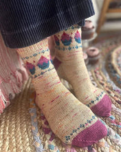 Load image into Gallery viewer, Charlotte Stone - Joyful colorwork Socks
